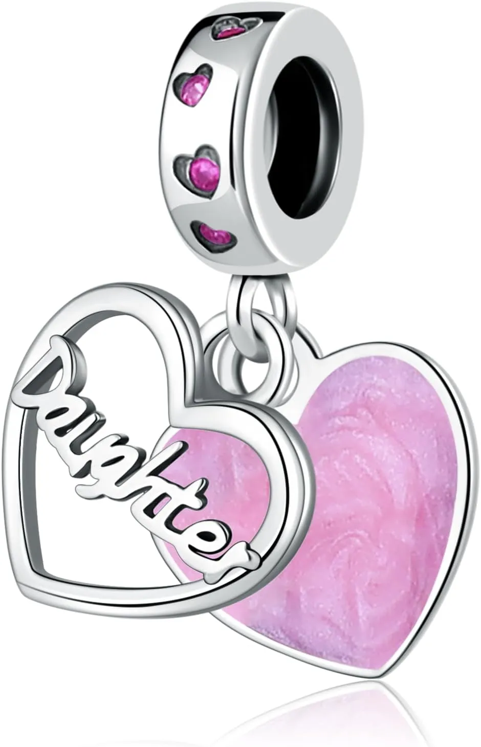 SOUKISS Grandma Heart Charms Authentic 925 Sterling Silver Family Love Mother Gifts Charm for European Bracelet