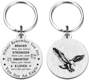 SOUSYOKYO American Eagle Gifts, Eagel Keychain, Eagles Gifts for Men Women Teenage Boys Girl, Eagles Scout Stuff Keepsake Decorations