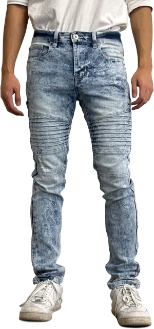 Southpole Men's Stretch Biker Denim Skinny Jeans