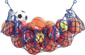 Sports Ball Storage Net,Hanging Basket Organizer Net for Basketballs,Volleyballs Soccer, Sport Equipment Organizer Storage Mesh Bag,Garage Ball Storage,Football Soccer Sports Ball Mesh Net