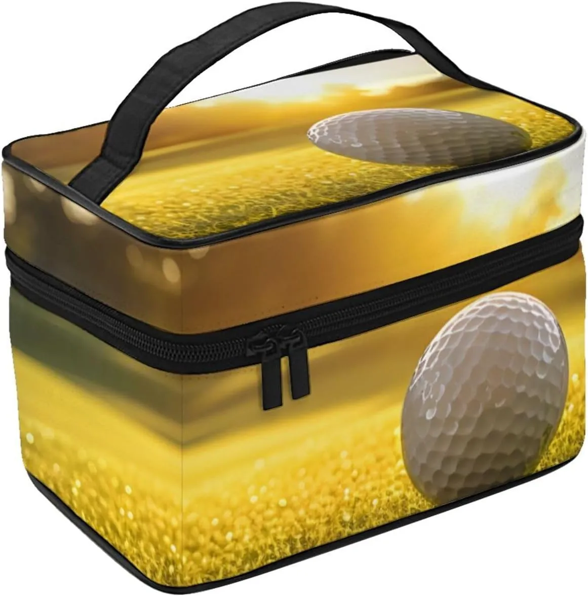 Sports Golf Ball Makeup Bag Large Cosmetic Bag Travel Makeup Bag with Handle Toiletry Bag for Women Travel