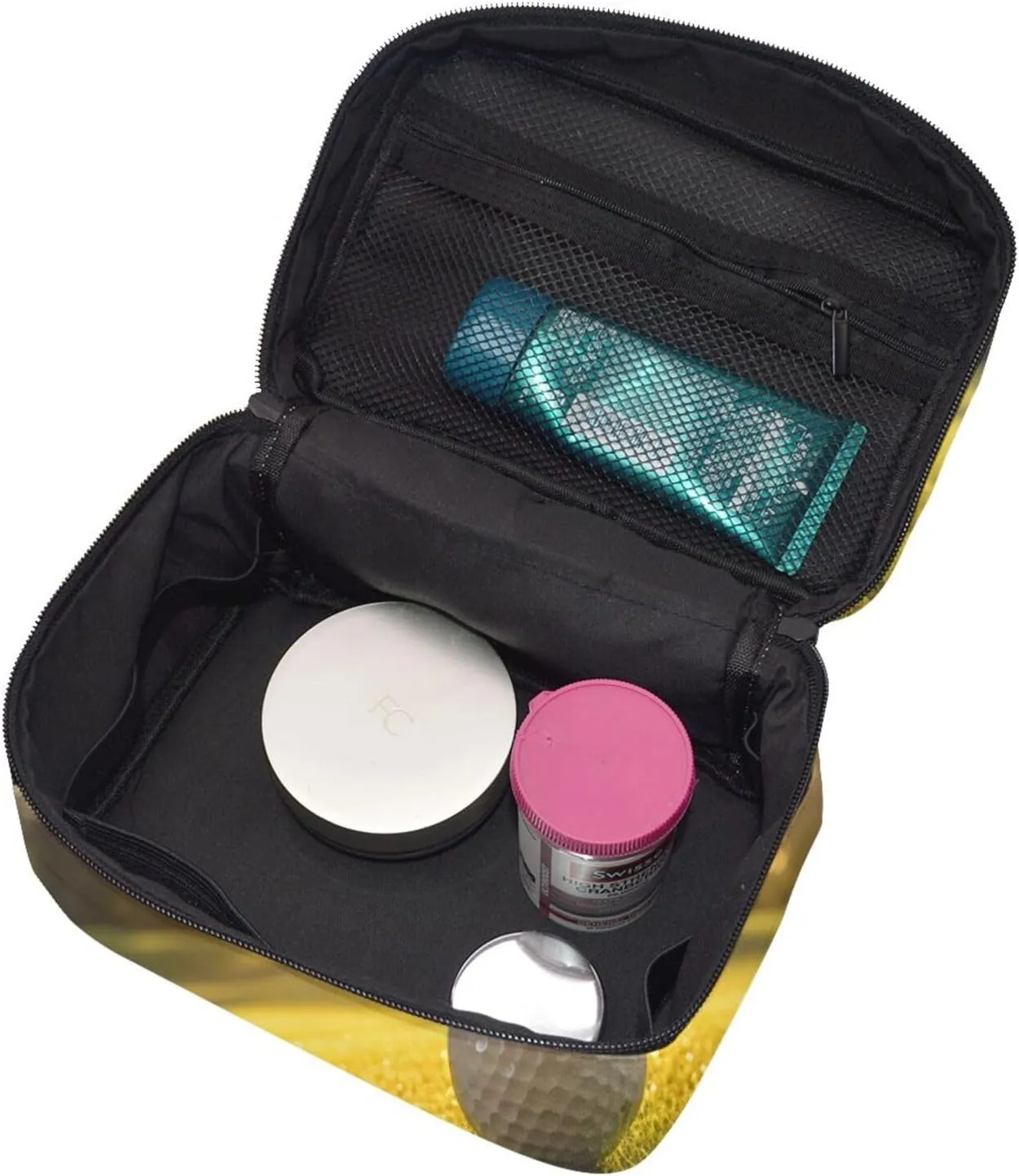 Sports Golf Ball Makeup Bag Large Cosmetic Bag Travel Makeup Bag with Handle Toiletry Bag for Women Travel