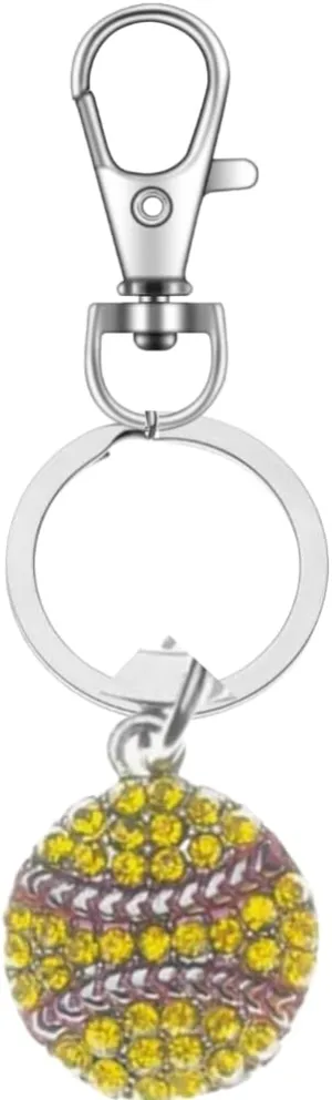 Sportybella Basketball, Softball, Volleyball Keychain, Baseball Keychain, Soccer Key Fob, Team Spirit Gift for Players