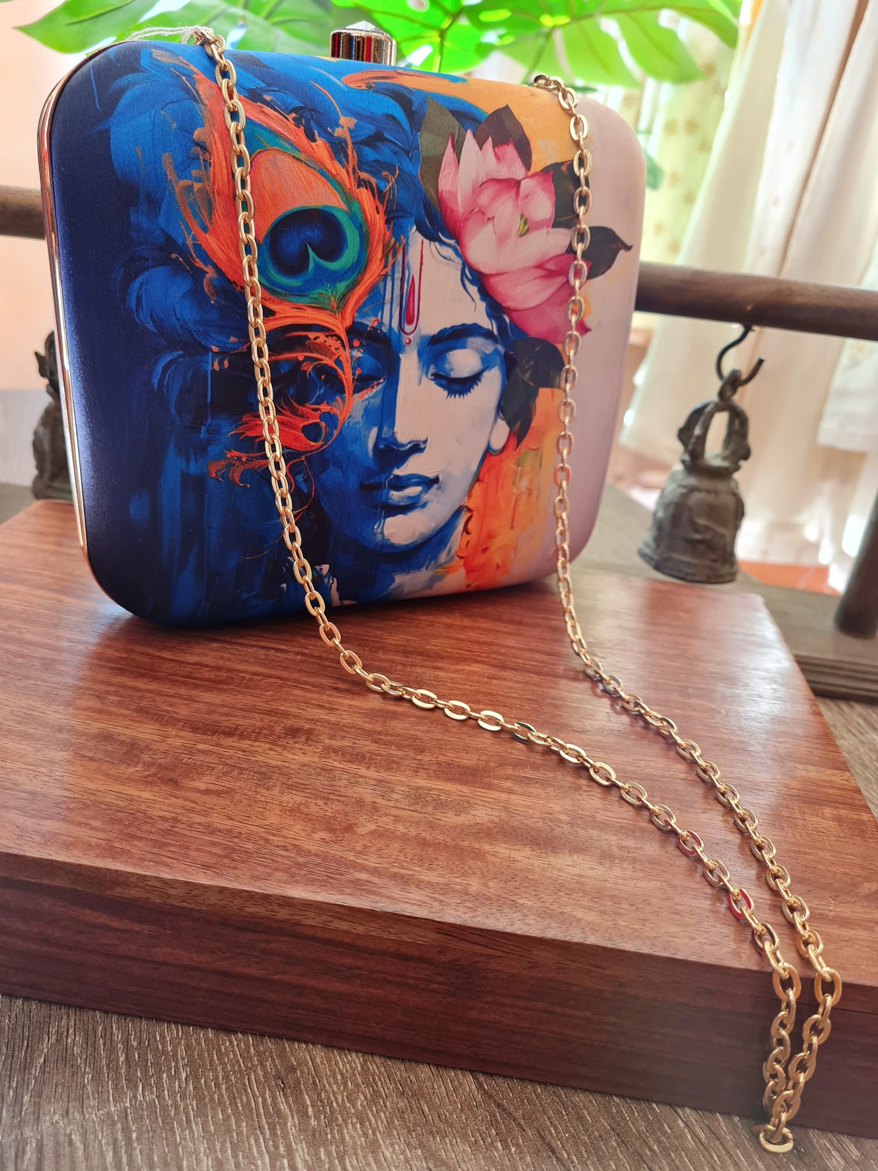 Square Printed Box Clutch