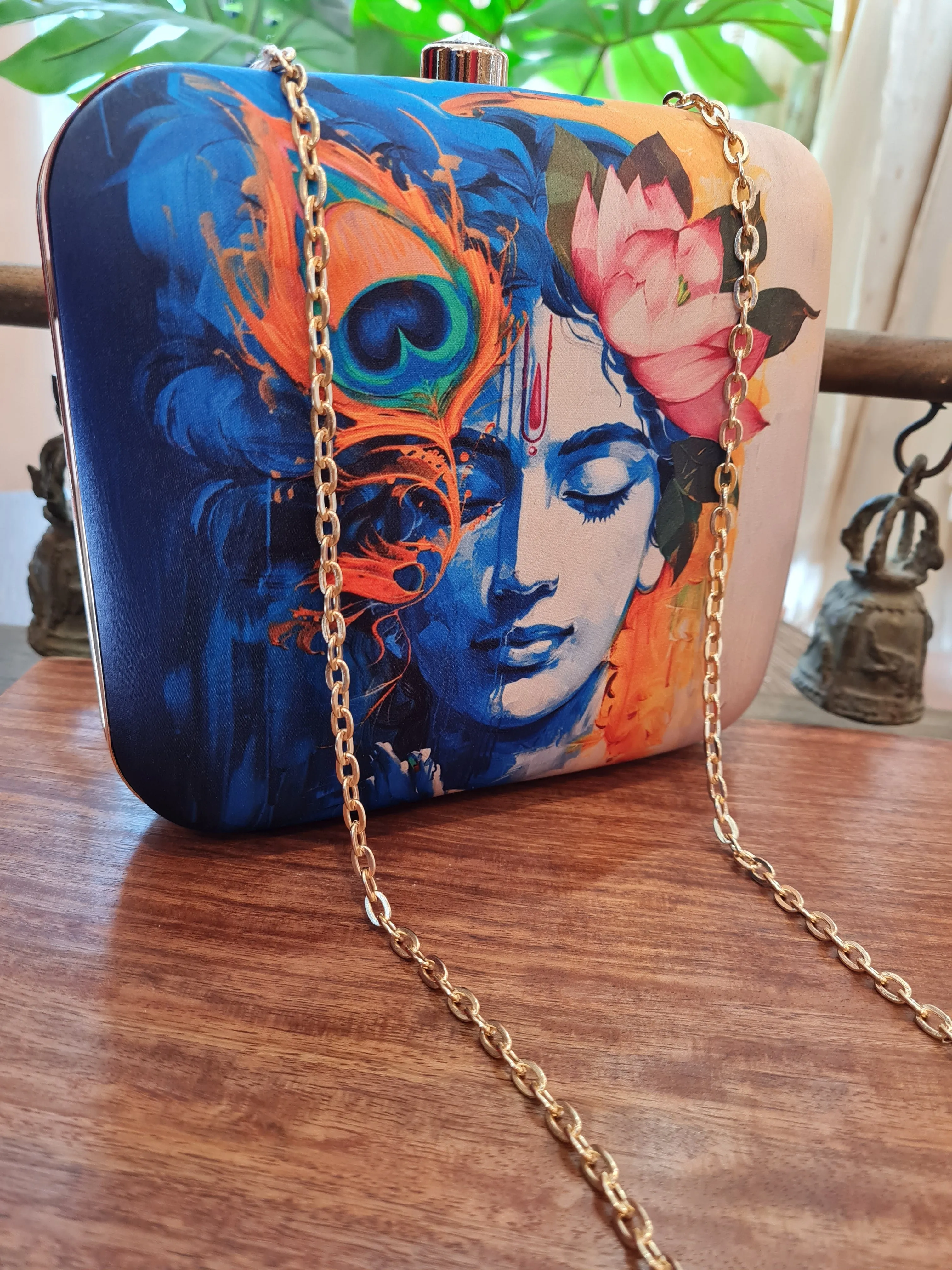Square Printed Box Clutch