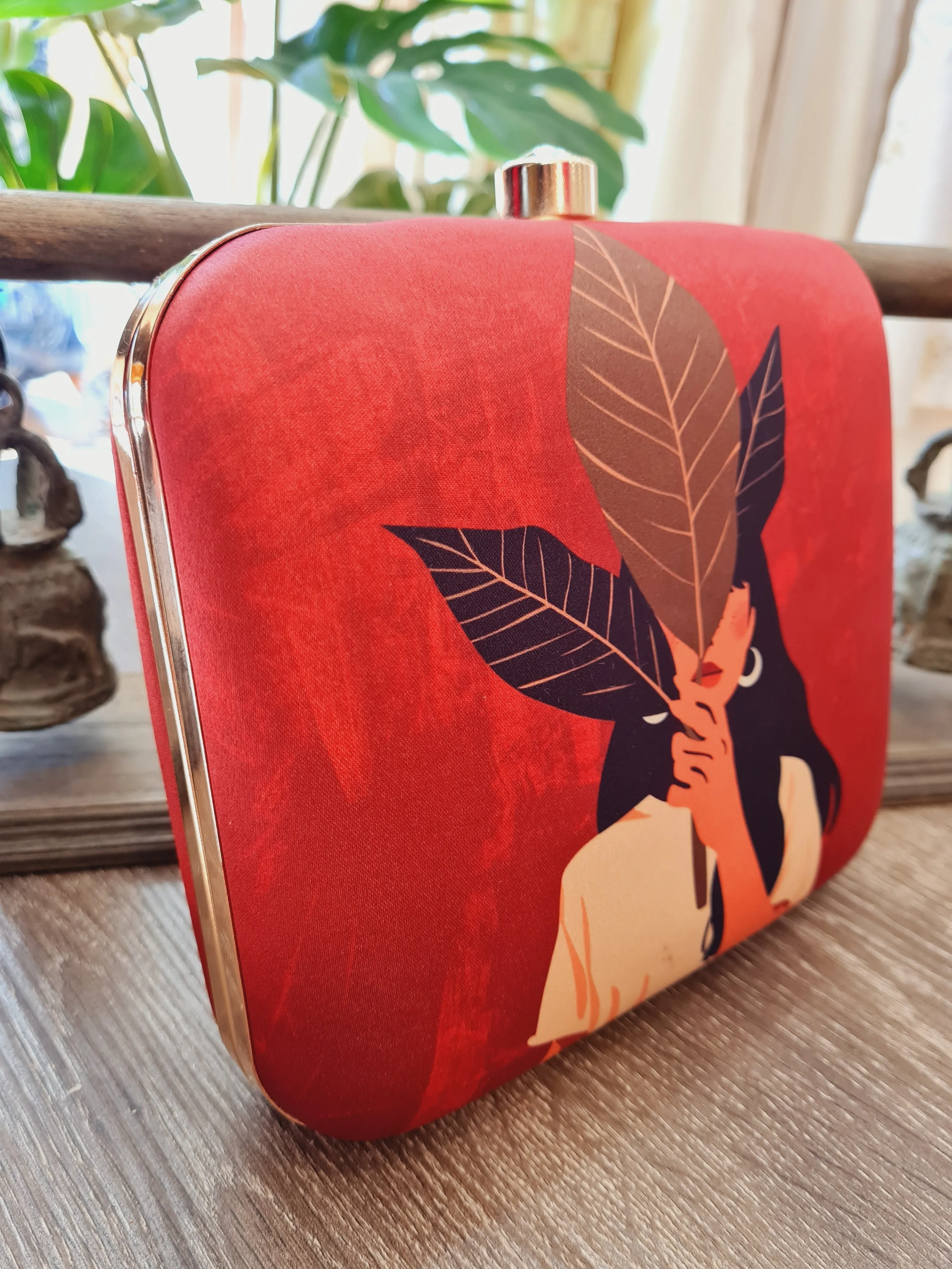 Square Printed Box Clutch