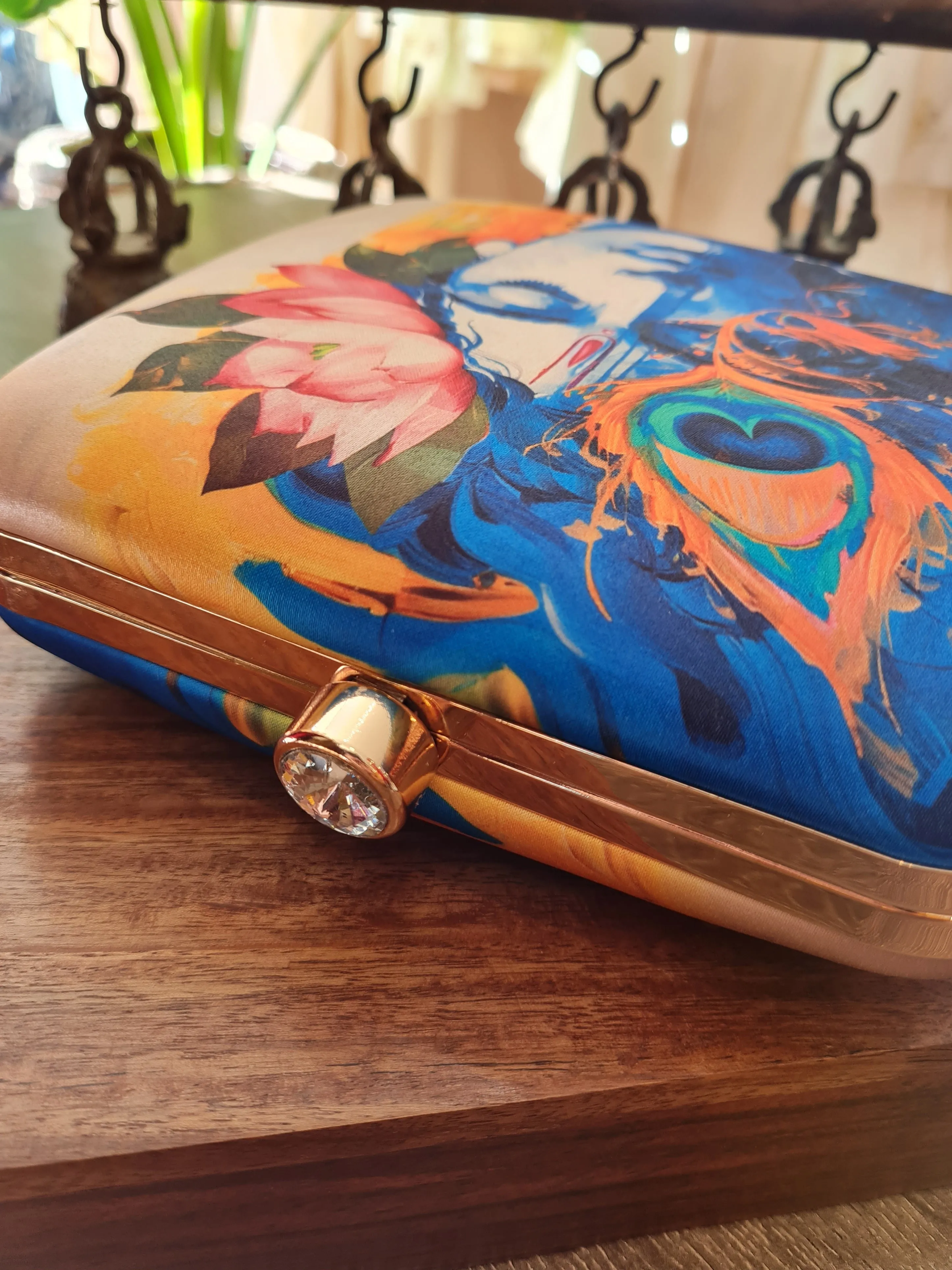 Square Printed Box Clutch