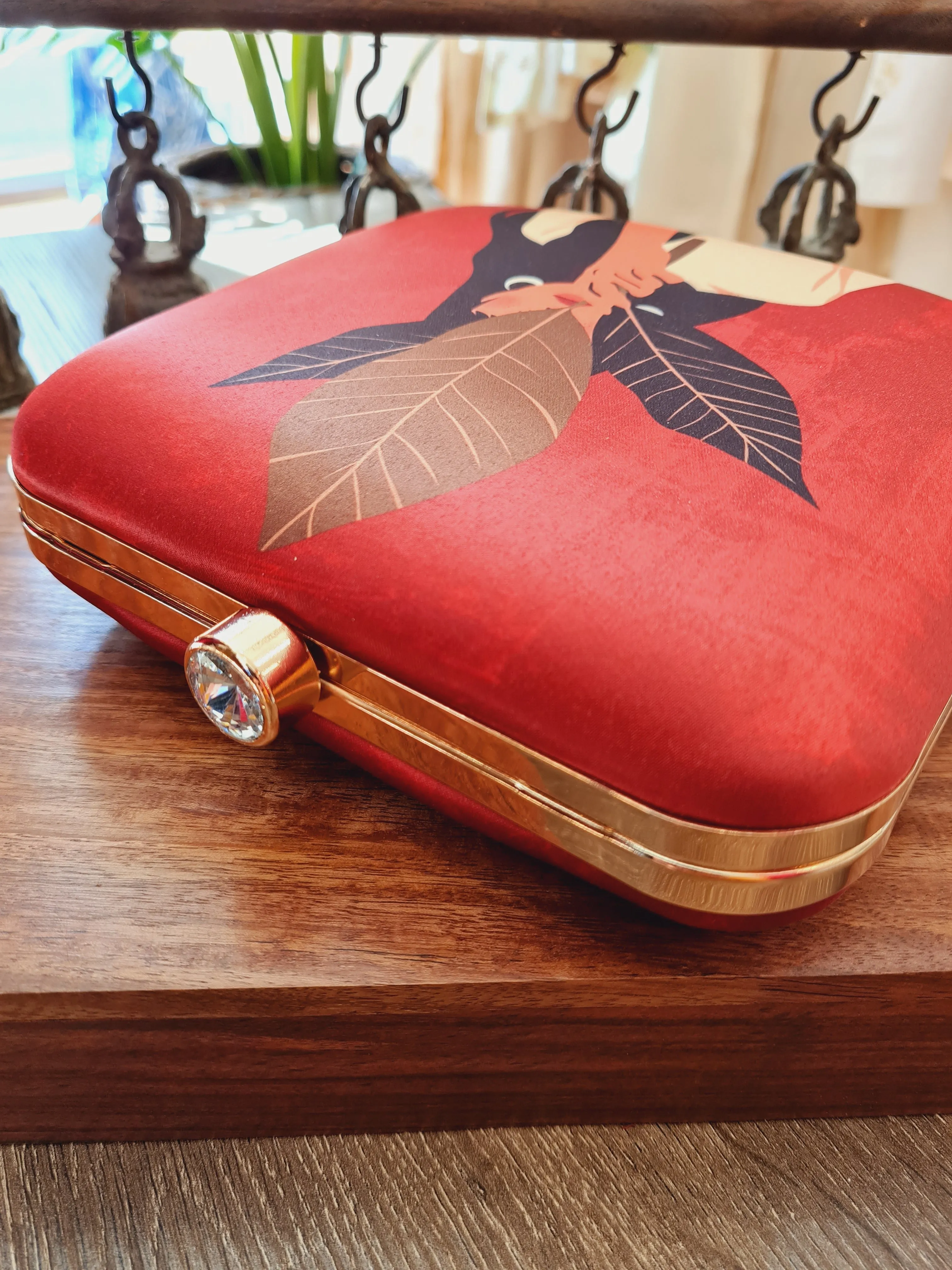 Square Printed Box Clutch