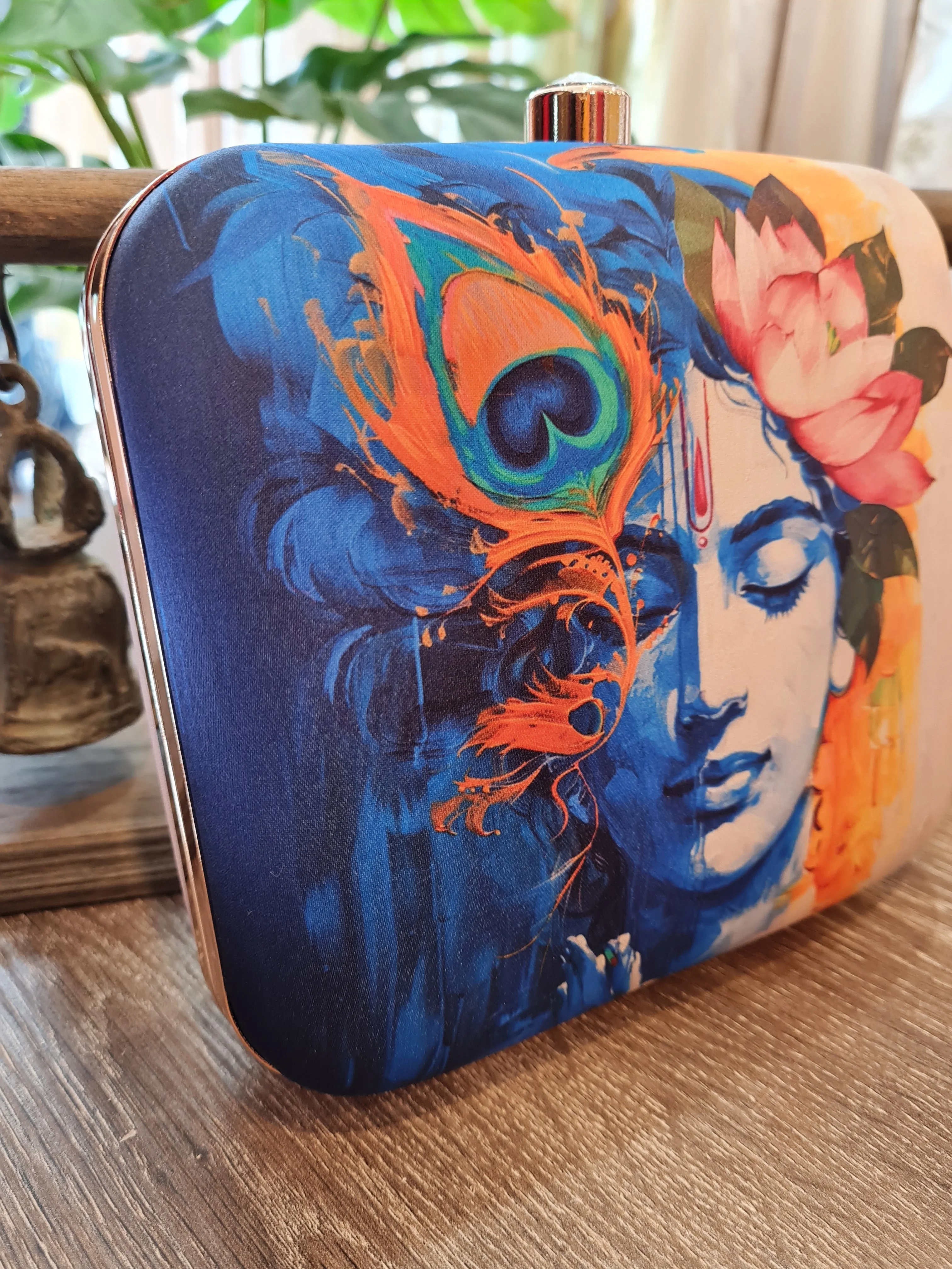 Square Printed Box Clutch