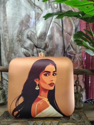 Square Printed Box Clutch