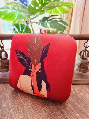 Square Printed Box Clutch