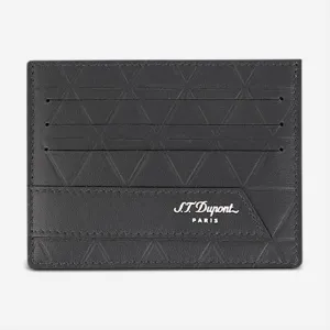 S.T. Dupont Firehead Black Leather Card Holder 161109