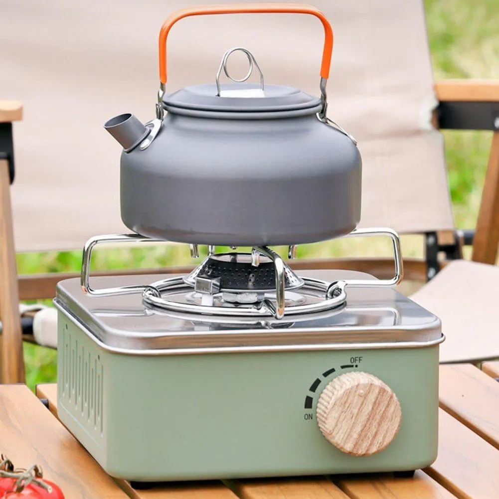 Stainless Steel Portable Camping Stove Outdoor Camping Card Gas Stove Compact Portable Gas Stove Field Stove Hot Pot Stove