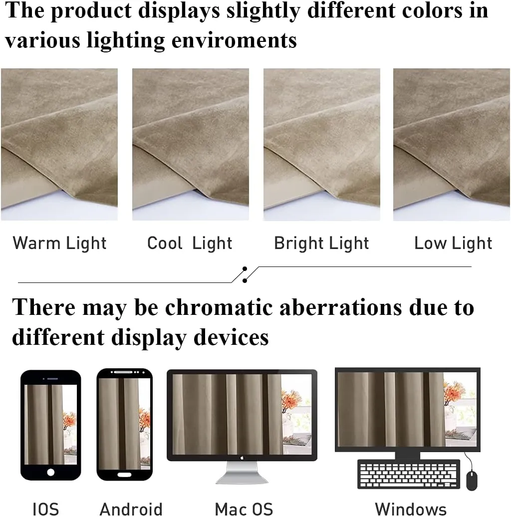 StangH Camel Beige Light Blocking Velvet Curtains Extra Long for High Ceiling, Rustic Decor Tall Window Treatment Winter Chill Blocking Sound Dampening for Villa, W52x L144, 2 Panels