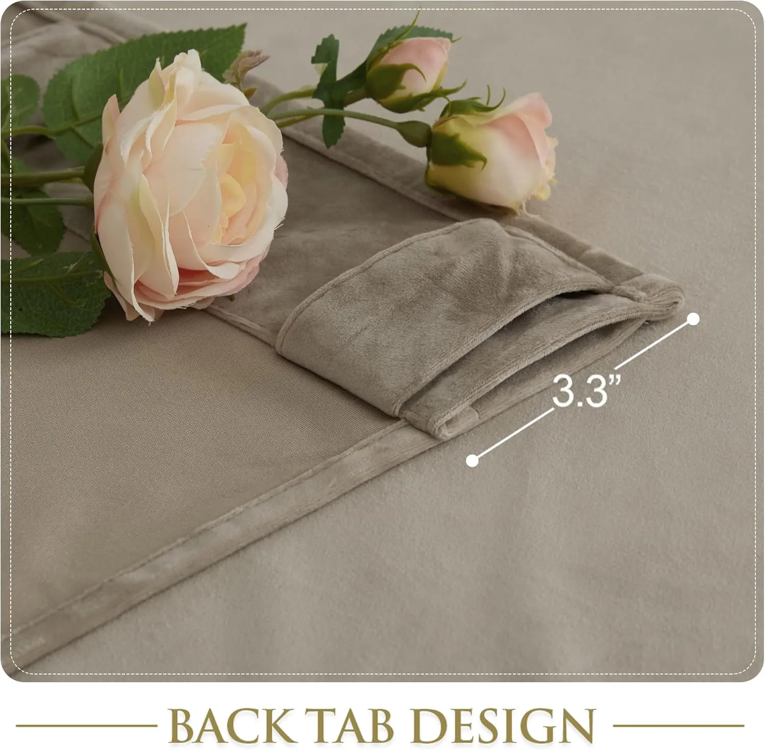 StangH Camel Beige Light Blocking Velvet Curtains Extra Long for High Ceiling, Rustic Decor Tall Window Treatment Winter Chill Blocking Sound Dampening for Villa, W52x L144, 2 Panels