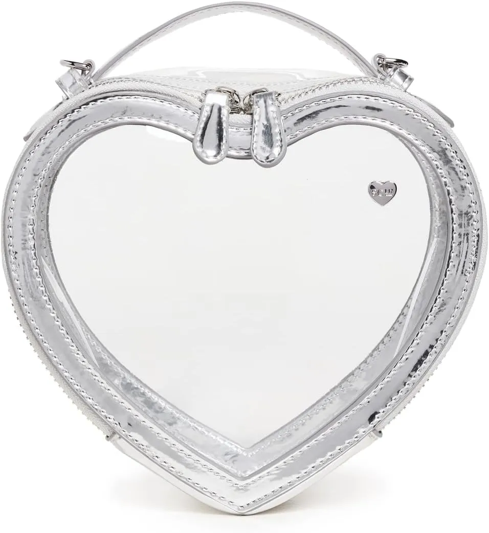 Stoney Clover Lane Women's Clear Heart Crossbody Bag