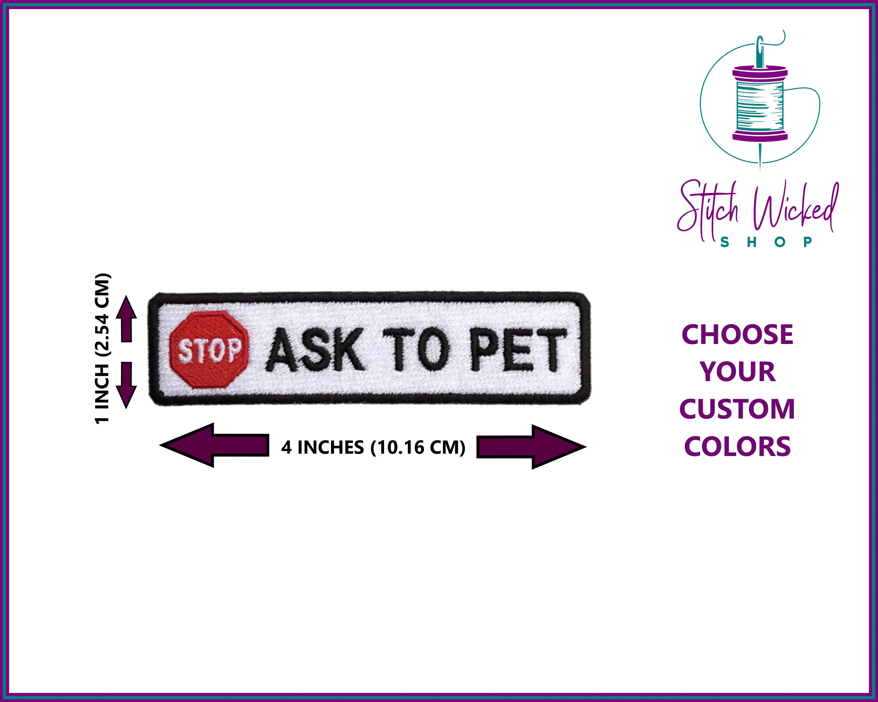 Stop Sign Patch For Dog Collars and Harnesses