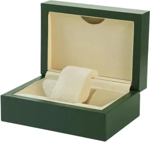 Storage Box Watch Single Slot Wood Protective Container Jewelry Shop Display PU Showcase Dustproof for Travel Earrings