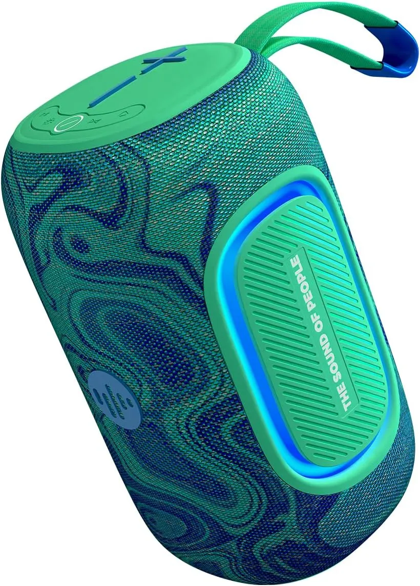 Stromberg - Burst Mini Portable Bluetooth Speaker, 20W Power, 10-Hour Playtime, Waterproof Dustproof - Gray
