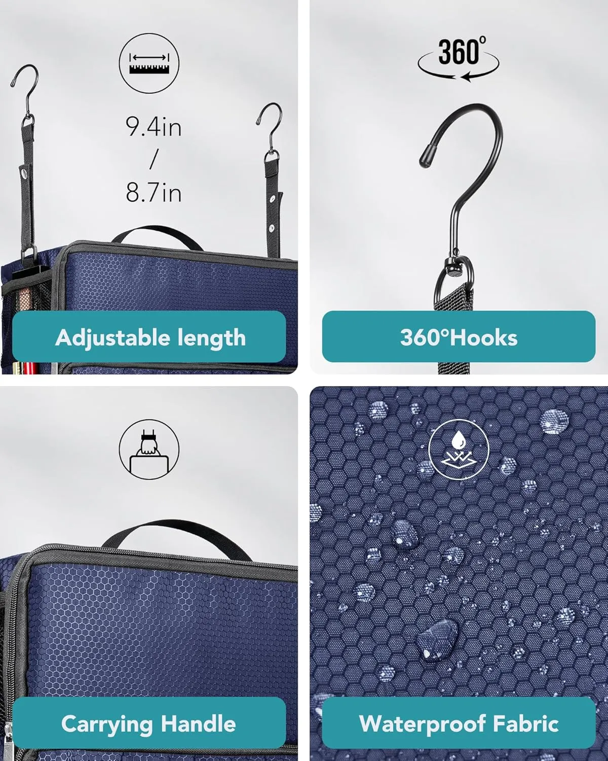 Suitcase Organizer, Travel Luggage Organizer Hanging Shelves Packing Cube Closet/Collapsible Portable Travel Organizer for Carry-on