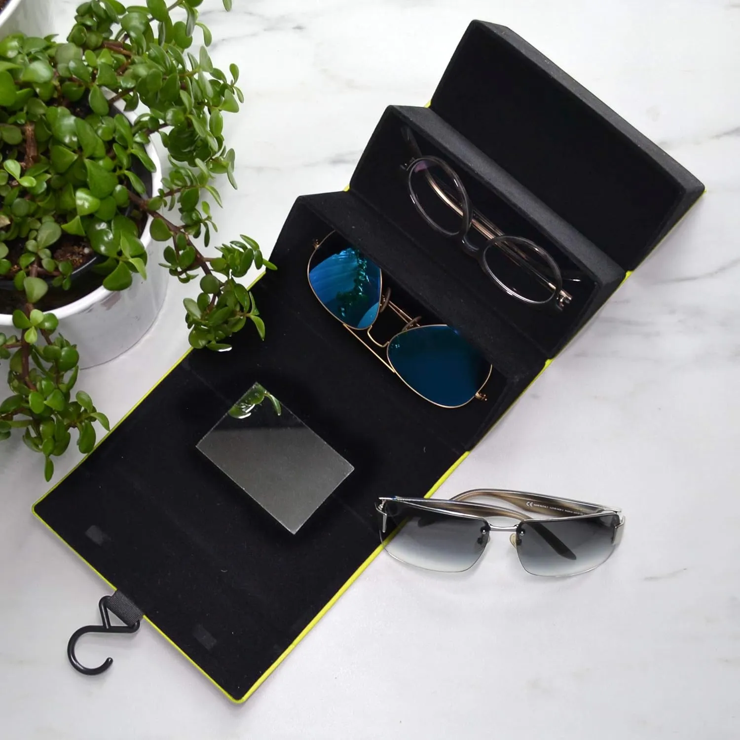 Sunglasses Travel Case for 3 Pair, Travel Sunglasses Organizer