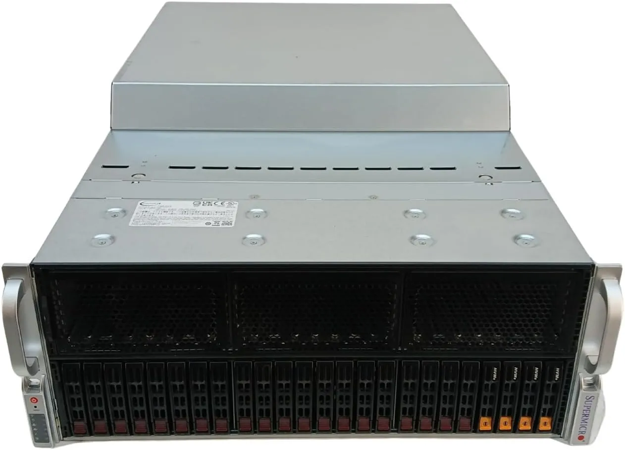 Supermicro Deep Machine Learning 5U 2X EPYC 64-Core, 256GB DDR4 RAM, 24x Trays NVMe 2X 10GbE BYO 8X GPU (Renewed)