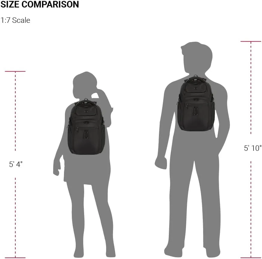 SwissGear Endure ScanSmart Laptop Backpack, Black, 17.75-Inch
