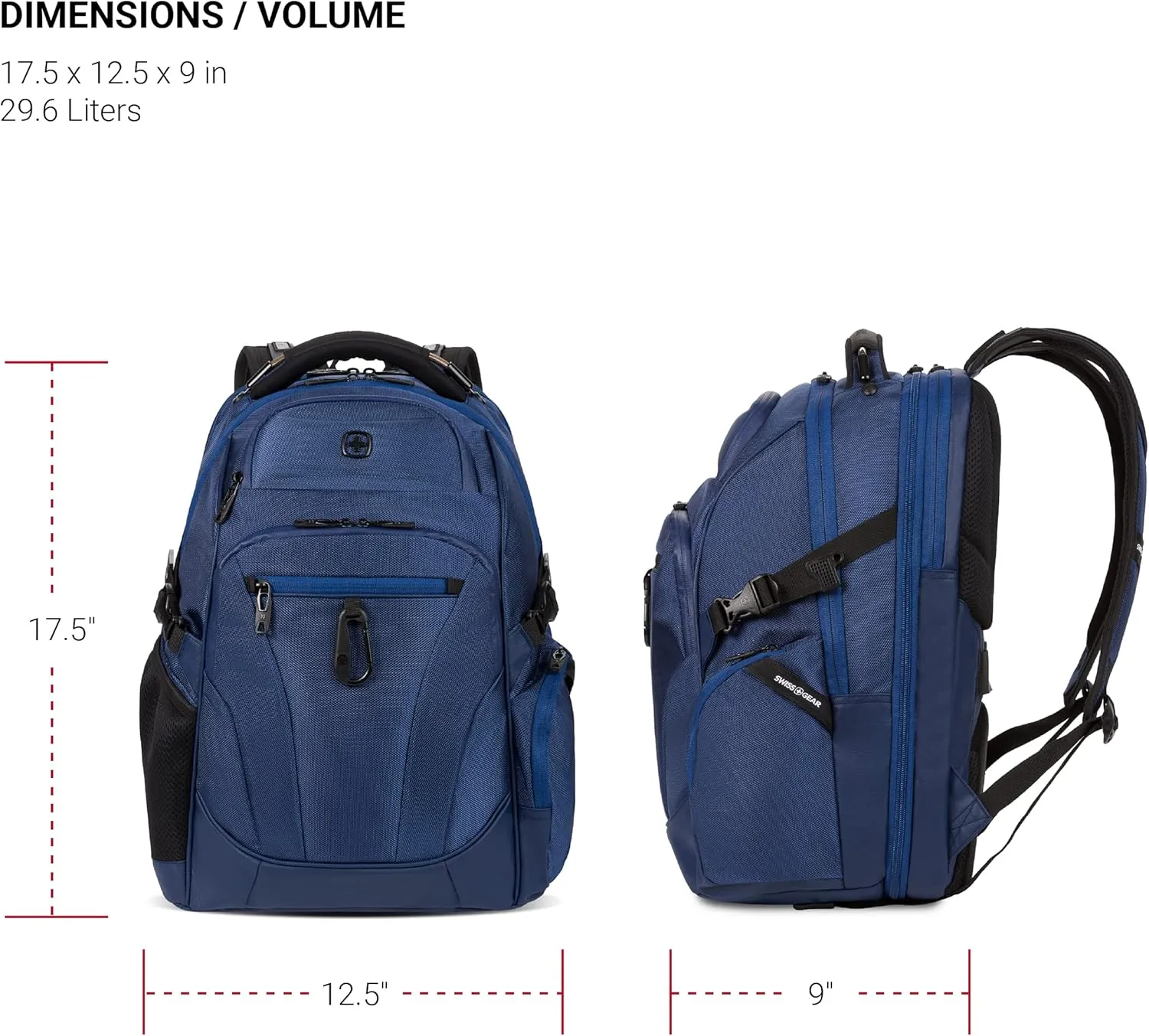 SwissGear Endure ScanSmart Laptop Backpack, Navy Ballistic, 17.75-Inch