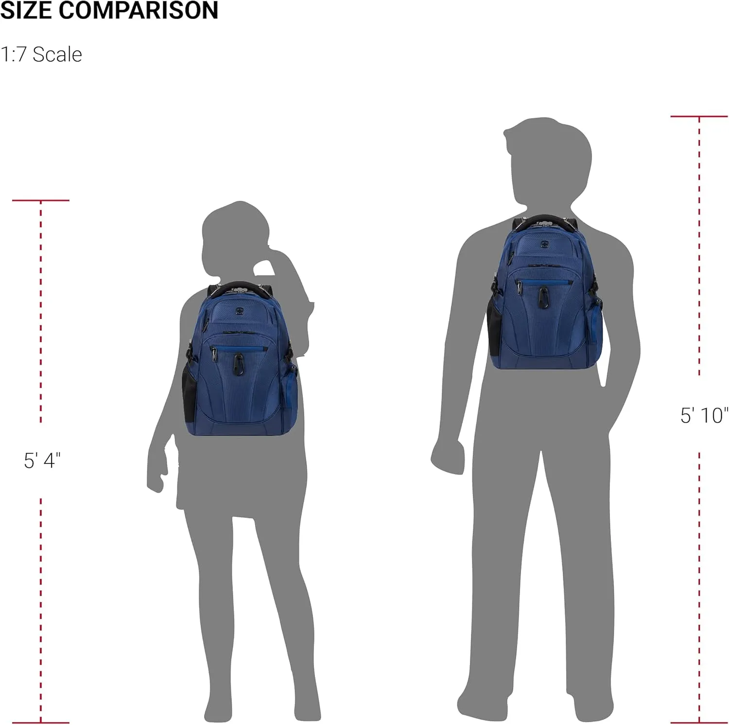 SwissGear Endure ScanSmart Laptop Backpack, Navy Ballistic, 17.75-Inch