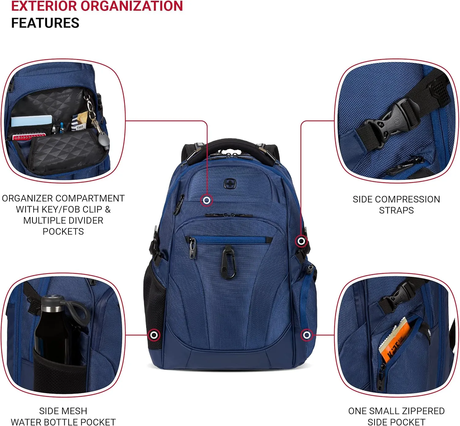 SwissGear Endure ScanSmart Laptop Backpack, Navy Ballistic, 17.75-Inch
