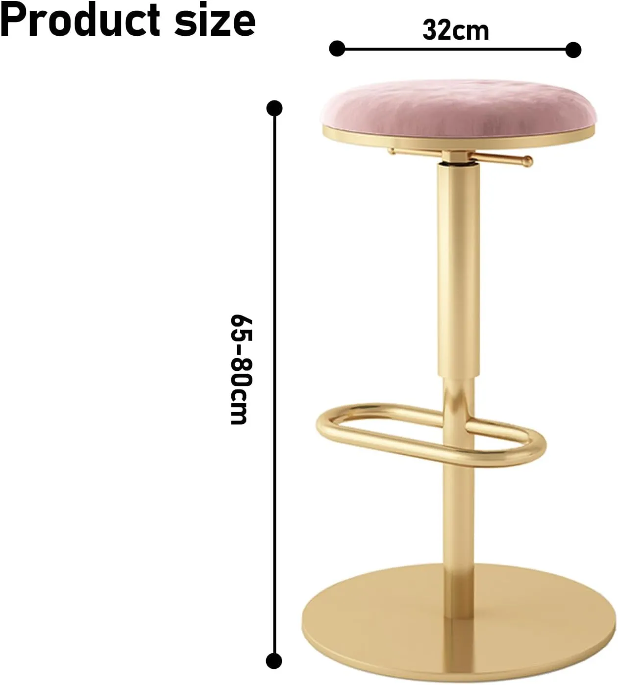 Swivel Bar Stools with Backrest Set of 2 Counter Height Bar Stool VelvetHeight Adjustable with Metal Base