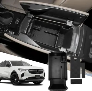 SXCY Fit for 2021-2023 Buick Envision Center Console Organizer Tray for 2022 2023 Envision Accessories Console Tray for 2021 2022 2023 Envision Armrest Storage Console Organizer (Black)