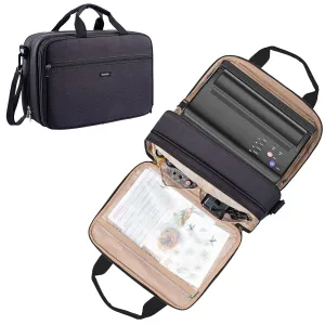 Tattoo Carrying Case-Tattoo Supplies Organizer-Tattoo Kit Case -Tattoo Supplies Carrying Bag for Tattoo Stencil Printer, Tattoo Ink, Tattoo Equipment, Tatoo Pens Black