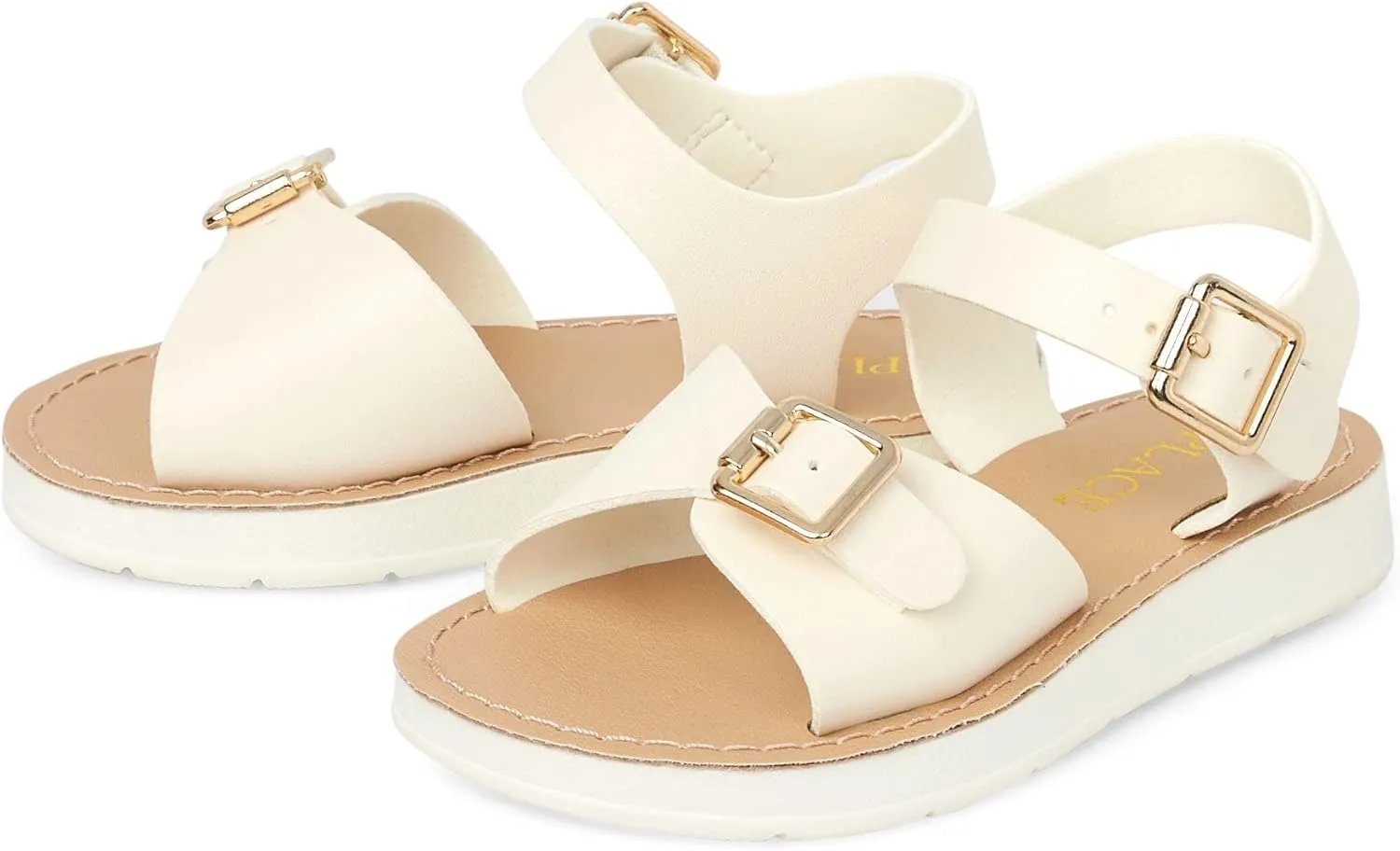 The Children's Place Girl's Baby Toddler Platform Sandals with Adjustable Ankle Strap
