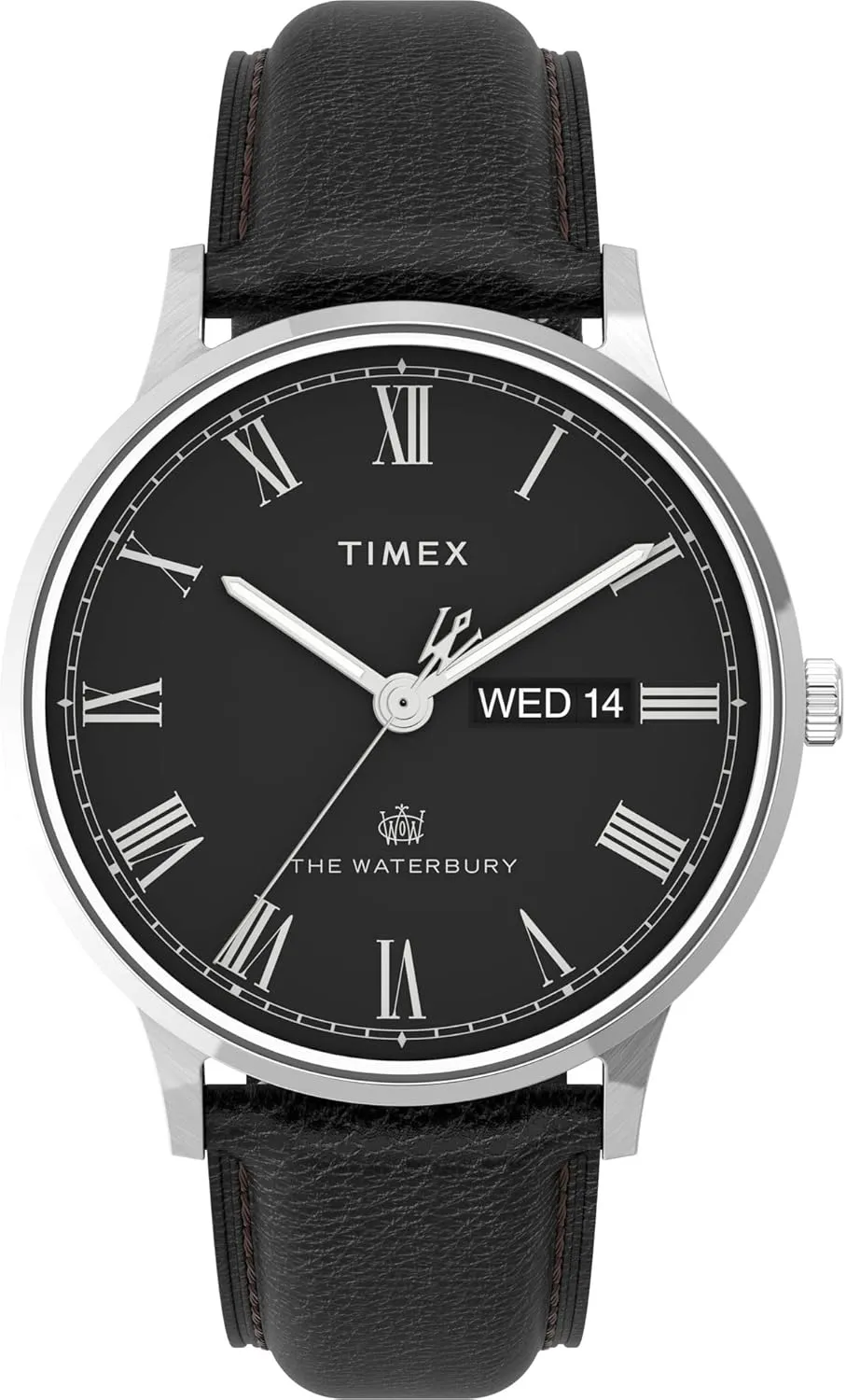 Timex Men's Waterbury Classic Chrono 40mm Stainless Steel Quartz Dress Watch with Leather Strap