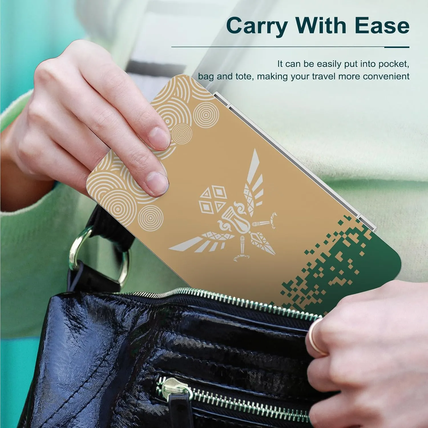 TiMOVO 48 Game Card Case for Nintendo Switch OLED/Switch/Switch lite, 4pcs Switch Thumb Grips for Zelda: Tears of The Kingdom, 48 Game Holder Cartridge Case for Game Cards and 24 SD Cards, White Eagle