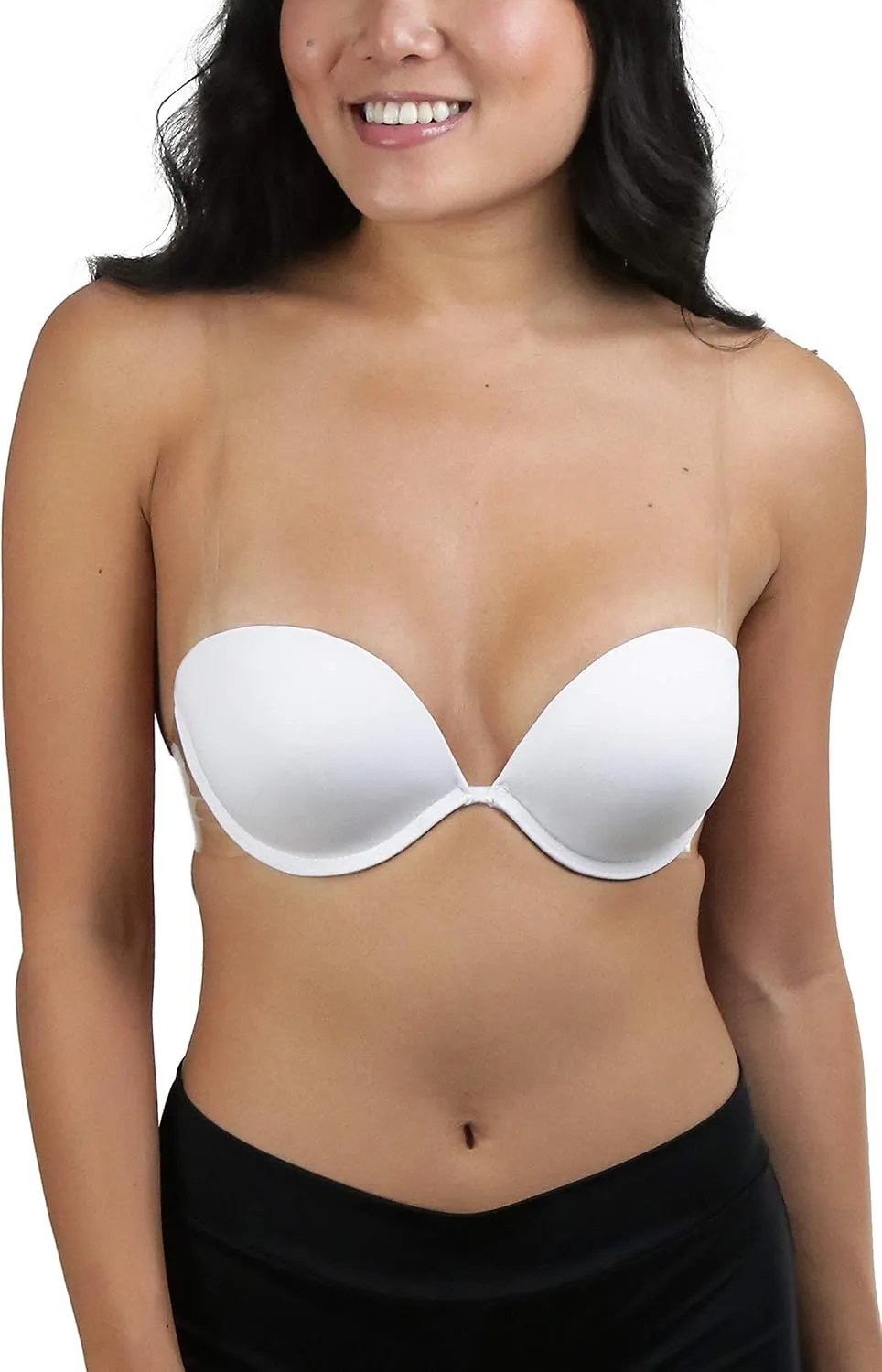 ToBeInStyle Women’s Deep Plunge U-Shaped V-Bra Convertible Supportive w/Padded Cups & Low Open Back