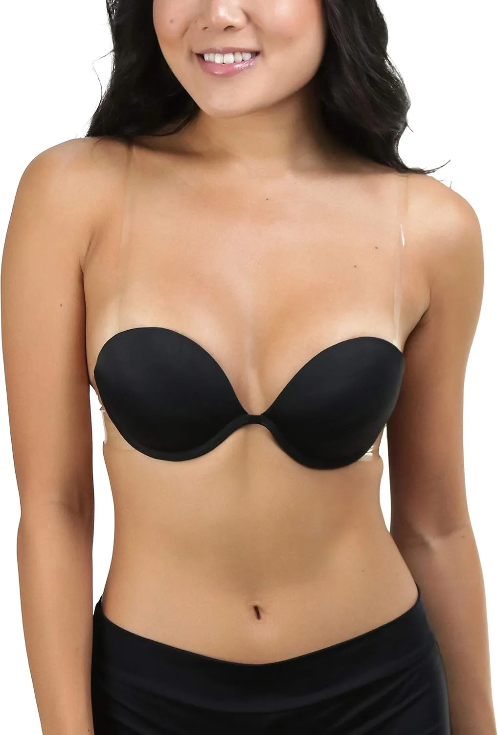 ToBeInStyle Women’s Deep Plunge U-Shaped V-Bra Convertible Supportive w/Padded Cups & Low Open Back