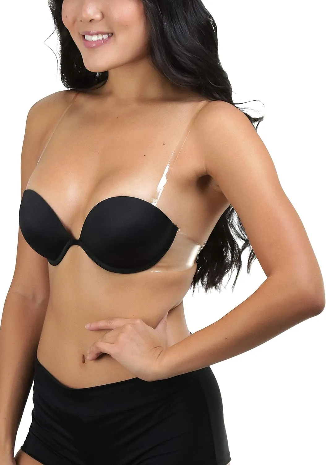 ToBeInStyle Women’s Deep Plunge U-Shaped V-Bra Convertible Supportive w/Padded Cups & Low Open Back