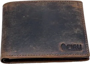 Top Grain Leather Wallet for Men with RFID Blocking-Slim Billfold with 8 Card Slots-Bifold, Extra Capacity with 2 ID Windows-Vintage Design, Gift for Him (Buffalo Brown)