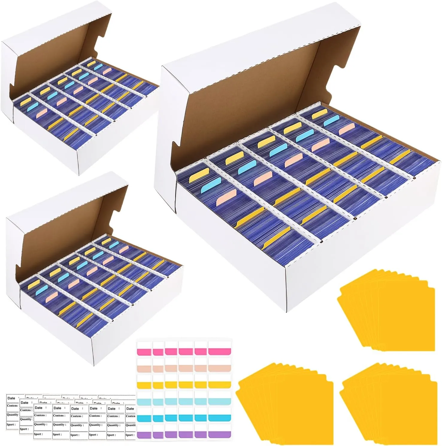 Topps MTG Card Storage Box - 3900 Count, Organizer Box Set for Football, Basketball, MTG TCG Cards