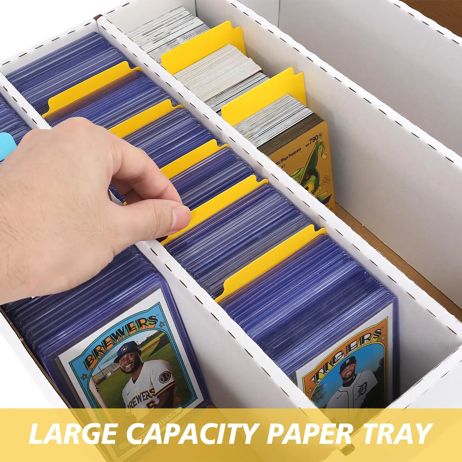 Topps MTG Card Storage Box - 3900 Count, Organizer Box Set for Football, Basketball, MTG TCG Cards