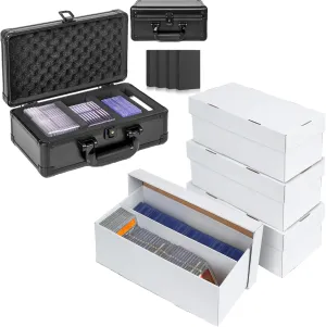 Trading Card Storage Box, Top Loader Storage Box, 2 Row Graded Card Storage Boxes for PSA/BGS/HGA, Organizer for Sports Cards