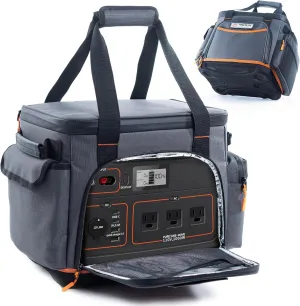 Travel Carrying Case Compatible with Jackery Explorer 1000, Portable Power Station Storage Case with Water- proof Bottom and Pocket for Jackery Accessories Solar Generator Storage Bag Only