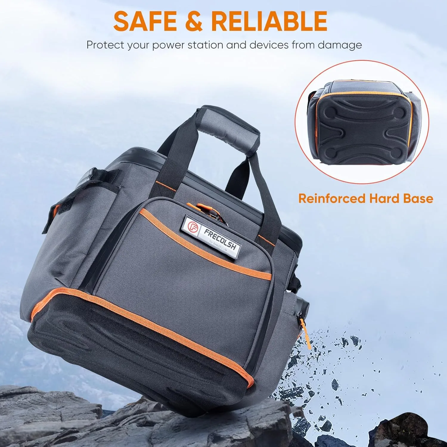 Travel Carrying Case Compatible with Jackery Explorer 1000, Portable Power Station Storage Case with Water- proof Bottom and Pocket for Jackery Accessories Solar Generator Storage Bag Only