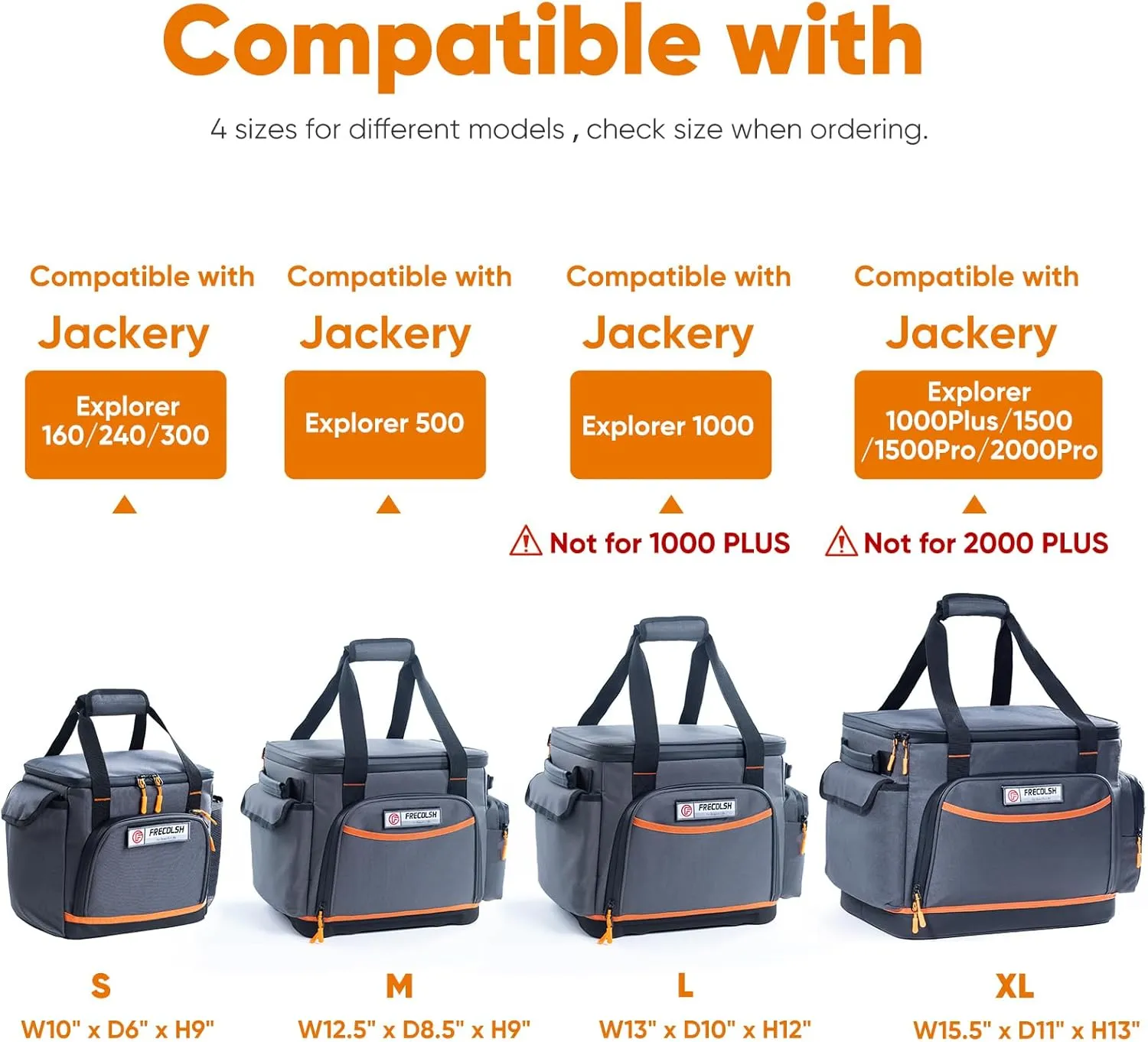 Travel Carrying Case Compatible with Jackery Explorer 1000, Portable Power Station Storage Case with Water- proof Bottom and Pocket for Jackery Accessories Solar Generator Storage Bag Only