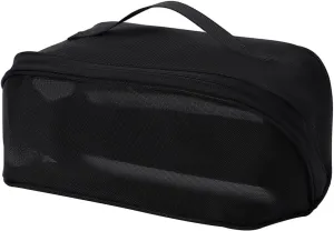 Travel Makeup Bag,Large Capacity Cosmetic Bags for Women,Toiletry Bag Make up Organizer with Divider and Handle(Black)