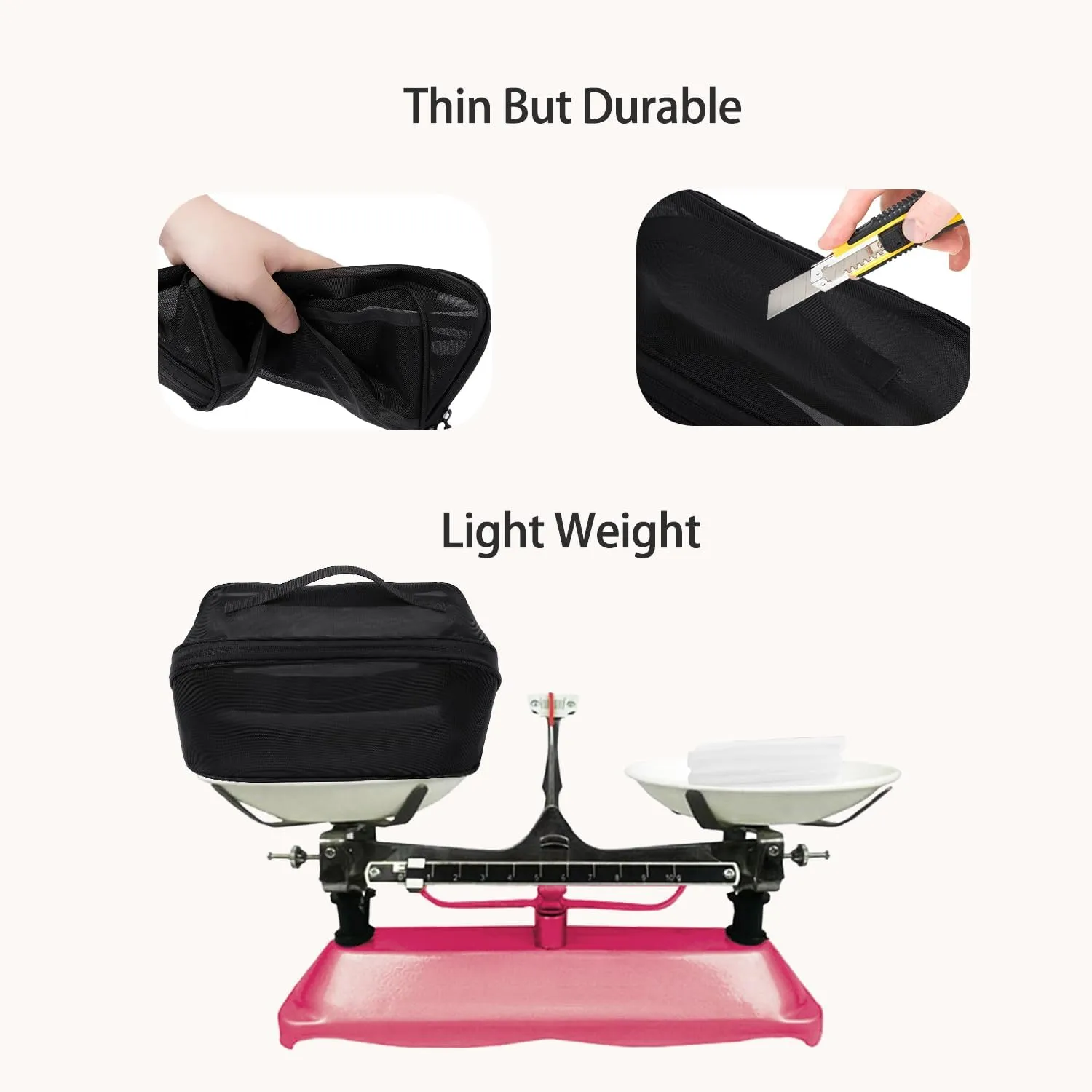 Travel Makeup Bag,Large Capacity Cosmetic Bags for Women,Toiletry Bag Make up Organizer with Divider and Handle(Black)