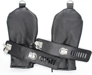 Trendy Women's Leather Boxing Gloves - Enhance Your Workout with Adjustable Locking Buckle Bracelets - Stand Out in Cosplay