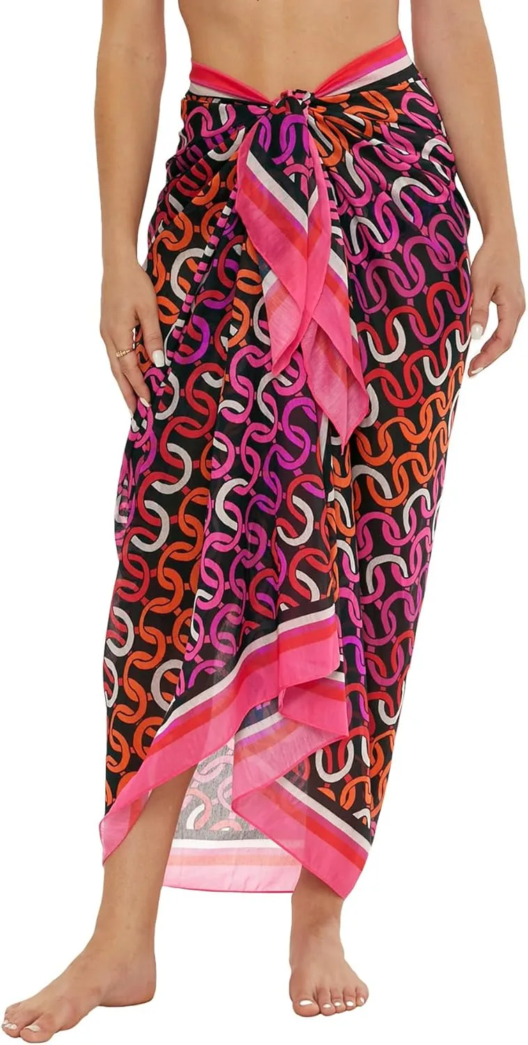 Trina Turk Women's West Palm Sarong, Casual, Beach Cover Ups